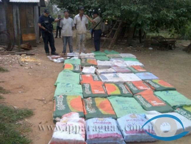 Senad detuvo en Curuguaty a dos personas con más de 800 kilos de marihuana